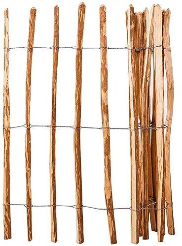 ZEYUAN Staketenzaun Haselnuss 120x250 cm, Sichtschutz Zaun, Gartenzaun, Windschutz, Balkongeländer Sichtschutz, Balkon Sichtschutz - 43138