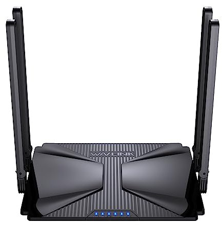 WAVLINK Wi-Fi 6 AX3000 Dual Band Extendable WiFi Router, 3000 Mbps Wireless Router for Gaming, 5 Antennas, Everything Mesh & AP Mode, 2 Gigabit LAN Port, WiFi+Mesh, WPA3, MU-MIMO+OFDMA