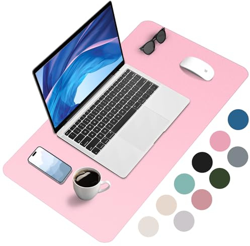 Zanfqvo Skrivbordsmatta - Vattentät Halkfri Skrivbordsunderlägg - Stor Musmatta för Kontor/Hemmet, 80 cm x 40 cm (Rosa)