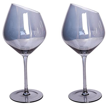 Copa de champán para vino tinto cortada, color ámbar colorido, para copas grises para restaurante para copa creativa