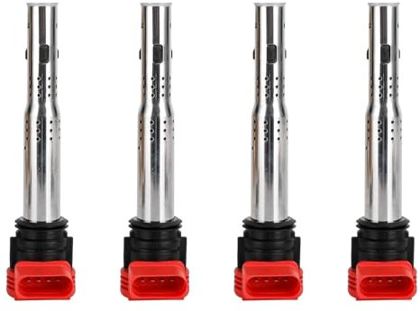 PGQSQVTXF Für R8 2.0TFSI/2.0TSI A3/Golf 5/Leon Autozubehörteile 4X Rote Zündspulenpakete Set 06E905115E