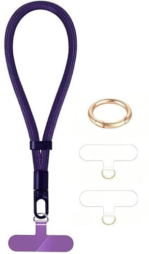 Mobiltelefonkedja, mobiltelefonhänge, mobiltelefonband, mobiltelefonkedja, snodd, justerbar handledsband med 3 lappar, universell för alla mobiltelefonväskor, iPhone 16 Pro Max, hänge för nyckelring