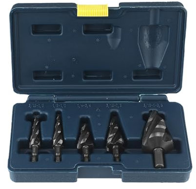 Taladro de paso, brote de taladro de paso - Taladro escalonado - Herramientas de corte en espiral de acero de alta velocidad de grado industrial agujeros de perforación para acero inoxidable de alumin