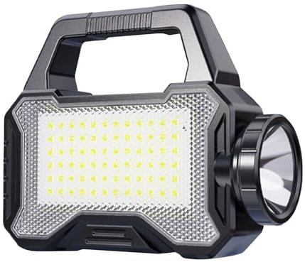 Portable LED Flashlight - Flashlights Solar Powered Light | Camping Lights | Rechargeable Torch with 3 Modes, Waterproof Lantern for Hiking Outdoor Sports Survival Gear and Power Outage