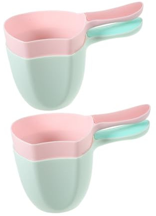 BATHVEVE 4pièces Louches à Eau Plastique Avec Poignée Pour Salle De Bain Et Cuisine Adaptées Pour Shampoing Et Bain De Lot