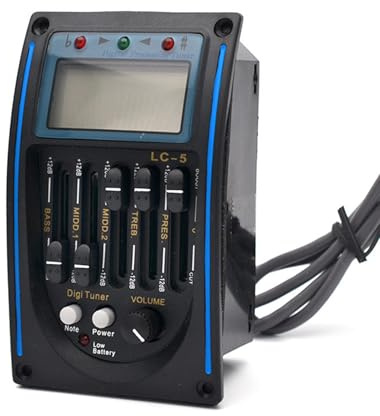 Tuner 5 Bandgleichung Vorverstärker Akustikgitarre Abholung ABS Textur Für Gitarre Überlegene Klangqualität Volumes Control Pickup