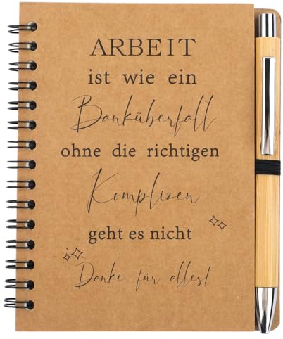 Kleines Dankeschön Geschenke für Kollegen Lehrer, A6 Spirale Notizbuch | Abschiedsgeschenk Kollegen, Mitarbeiter Geschenke für Erzieherin Kollegen Jobwechsel