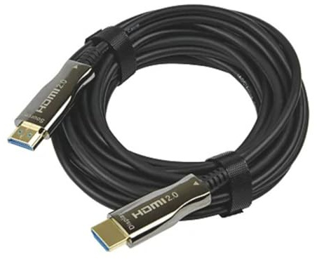 Labgear 5m Fibre Optic HDMI Cable, Active Optical 4K HDMI 2.0 Lead with Ethernet, High Speed 18Gbps, HDR, ARC, CEC Support, Lightweight Slim HDMI Cable for Long Distance Installations