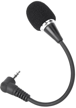 XUXHOU Mini Microfono a Condensatore Pickup Vocale Omnidirezionale Resistente Al Sudore in Metallo Nero EQ100
