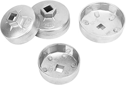 HELEVIA Herramienta de Extracción de Filtro de Aceite, Juego de Llaves de 4 Piezas H901 H902 H903 H904, Diseño de Cúpula Poligonal, Aleación de Aluminio, Color Plateado, Reemplazo para
