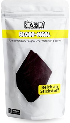 Bio2Grow Blutmehl 400g – Organischer Stickstoff Dünger – Fördert Wachstum & Bodenleben