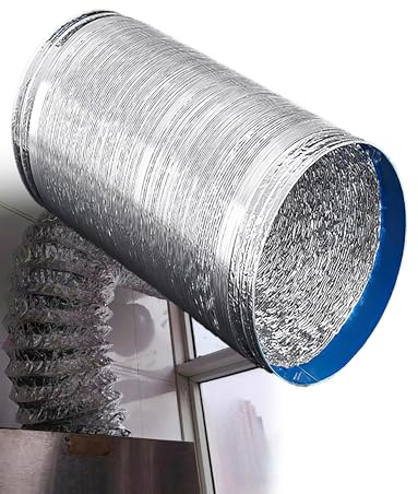 Tubo di scarico telescopico in foglio di alluminio, tubo di ventilazione flessibile resistente alle temperature cappa da cucina asciugatrice for condizionatore(180 tubes- L 157.6)