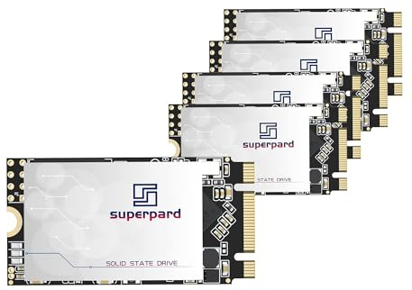 Superpard M.2 2242 SSD 64GB 5PACK Interno SATA 3 Unità a Stato Solido Interna B+M Key M2 NGFF per Computer Portatili Desktop