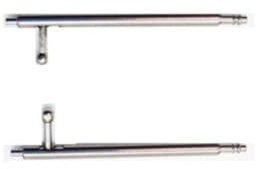 Abaodam Eje de Conexión del Reloj de Acero Inoxidable 1, 5x20 MM 8 Piezas | Accesorios para Relojes, Eje de Conexión de Repuesto, Incluye Extractor para Pasadores, Acabado Plata