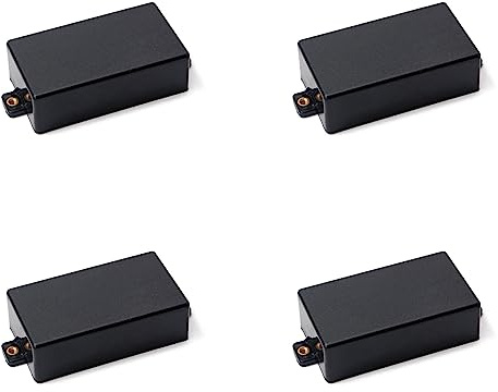 Tumintu 4X Kunststoff Versiegelt Humbucker Pickup Cover Fit SQ Pickup Gitarrenteile (Schwarz)