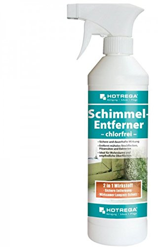 HOTREGA Schimmel-Entferner - chlorfrei 500 ml - Spezialreiniger zur Beseitigung Stockflecken Schimmelpilzen & Bakterien