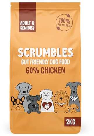 Scrumbles Dry Dog Food with Fresh Chicken, 2 kg (Pack of 1),package may vary