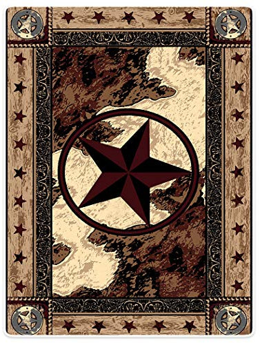 YISUMEI Decke 150x200 cm Kuscheldecken Sanft Flanell Weich Fleecedecke Western Texas Stern