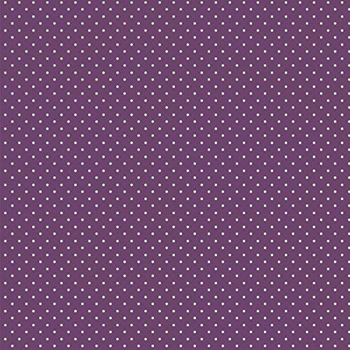 babrause® Baumwollstoff Pünktchen Violett Webware Meterware Popeline OEKOTEX 150cm breit - Ab 0,5 Meter