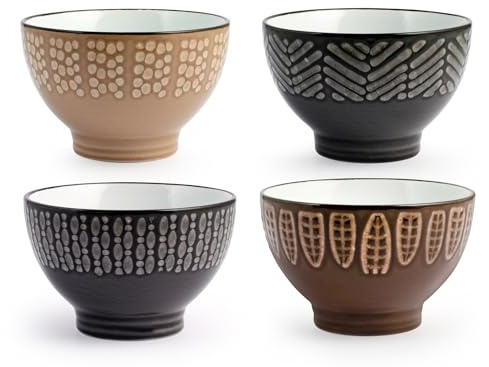 H&H Ethnic Set 6 Scodelle, Stoneware, Assortite, cc500