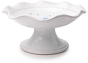 Alzata per dolci e frutta in ceramica artigianale - Linea Pavoncella Classica Sarda