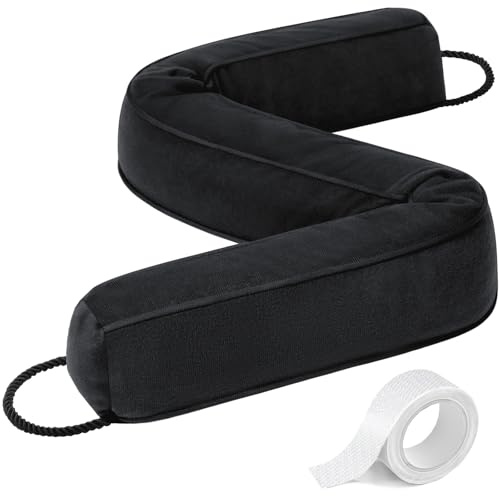 Comfyanno 38” Weighted Under Door Draft Stopper, Heavy Weight 2.2lb, Fits Large Door Gap up to 3”, Block Cold Air Draft from Bottom Door, Fits Front, Bedroom, Interior Door, Easy to Install, Black
