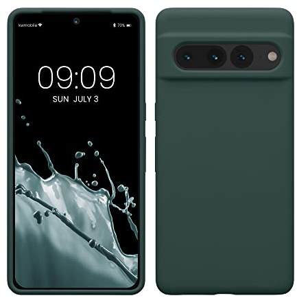 kwmobile Handyhülle für Google Pixel 7 Pro Hülle, für Pixel 7 Pro Case - Hülle Silikon - kabelloses Laden - Blaugrün