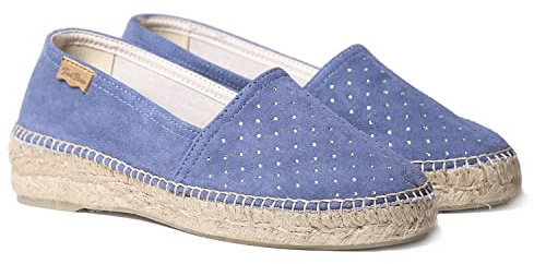 Women's suede espadrille - EDDY-ST - Indigo, 39 EU
