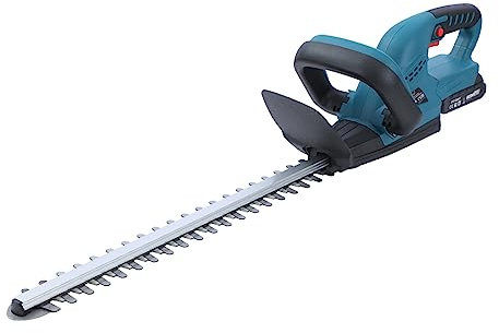 KATSU FIT-BAT 21V Tagliasiepi a Batteria senza spazzole con 2 x 1,5Ah Batterie e Caricabatterie, motore brushless, Lama a Doppia Azione da 500mm, per Prato da Giardino