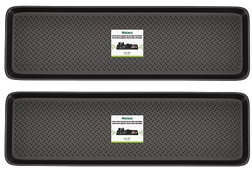 Matace 2-pack gummi extra stor skobricka för entré, lång bagageutrymme, smal stövelmatta för inomhus- och utomhusbruk, 40 x 140 cm, rektangulär