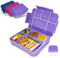 IJIAMY Bento Lunch Box Kids, Bento Box Lunch Box Adults with 5 Compartments and 1 Salad Dressing Containers, Snack Box for Kids and Adults Work School (Purple)