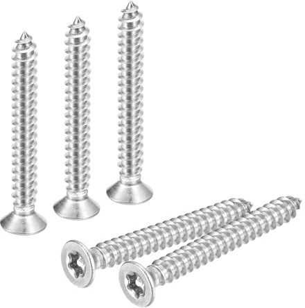 QUARKZMAN 50 Stück Senkkopf Torx-Schrauben, M3 x 30mm Torx Holzschrauben 304 Edelstahl Sicherheitsschrauben mit Bit T10, Selbstschneidend Diebstahlsicher für Holz, Mechanische (Silber)