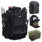 Goture Angelrucksack mit 4 Köderbox Angeln, 45-Liter Angelzubehör-Rucksack mit Zwei Rutenhaltern und Regenschutz, Wasserabweisende Angelgerätetasche mit verstellbarem Fach und 8 Ködertaschen