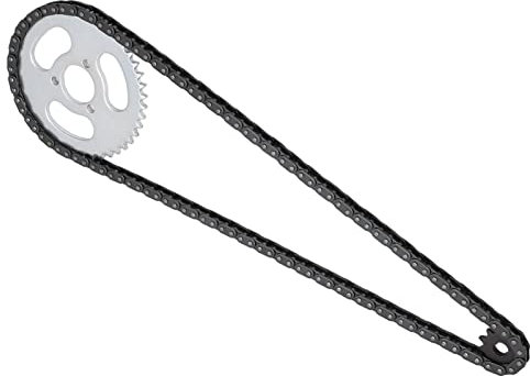 Kit a catena e pignone, mini bici di ricambio moto in acciaio ad alta potenza T8F set di catene di cambio anteriore e posteriore per mini motocicli di kart modificati