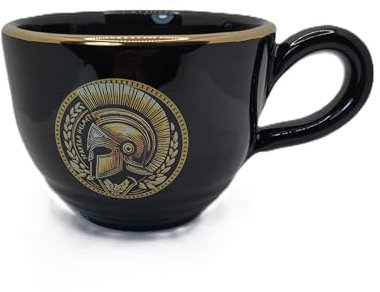 Talos Artifacts Große Tasse mit Spartaner-Helm-Motiv, Farbe: Schwarz