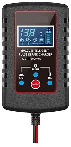 Caricabatteria For Auto 12V 6V Caricabatteria For Batteria Al Piombo Completamente Automatico Digitale 2A Riparazione Impulso For Auto Giocattolo For Bambini Moto