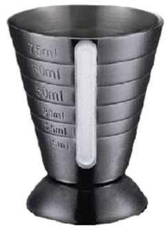Jigger transparente de 15-25-30-50-60-75 ml, taza medidora, herramientas de barra, medición, cóctel (Schwarz)
