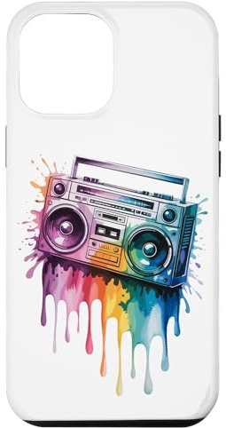 Splash Art Boombox Old School 80er Musik Hip Hop Hülle für iPhone 12 Pro Max