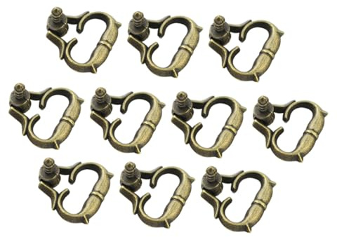 Anneome Maniglie Antiche Mini Resistenti alla Ruggine in Lega di Zinco Oro Stile Classico ed Elegante Pratica Maniglia a Filo Confezione da 10 Pezzi per Cassetti e Mobili