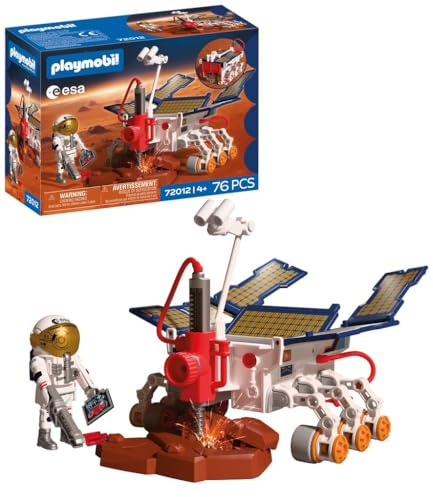PLAYMOBIL Space Esa Rover de exploración a Marte | Astronauta - Rover móvil con Taladro y Paneles solares | Set de Juguetes espaciales niños a Partir de 4 años | 72012