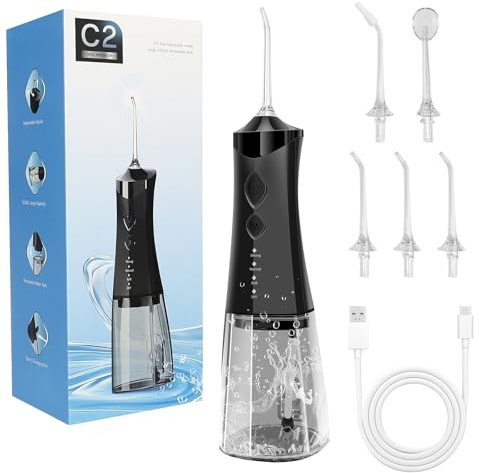 ABIULUM Cordless Water Flosser for Teeth, Oral Irrigator 350ml 4 Modes