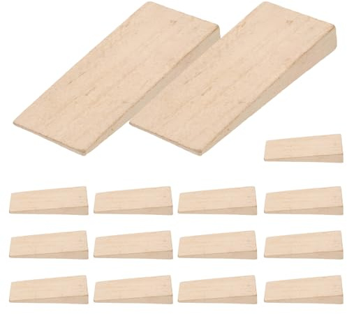 Abaodam Coins de Réparation pour Manches D’outils Agricoles – 15 Cales en Bois Dur pour Hache et Outil de Jardinage à Main, Accessoires Robustes pour Fendage de Bois et Installation