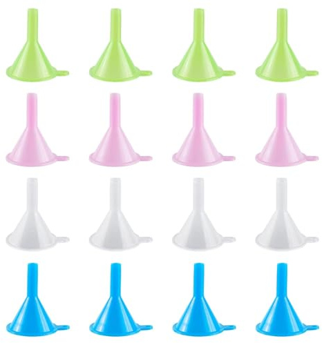 16 Stück Mini Trichter, Trichter Küche, Wiederverwendbarer Kosmetikbehälter Zum Füllen Von Mini-transparenten Kunststofftrichtern Für Öl, Lotionen, Shampoo Und Sandwaren