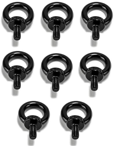 8 Stück Ringschraube M8, Ösenschraube M8 Augenschrauben, 304 Edelstahl schwarz Ösenschrauben Augenbolzen, Edelstahl Ringschraube mit Gewinde, Ringbolzen für Befestigungstechnik Verschiedene Hängens
