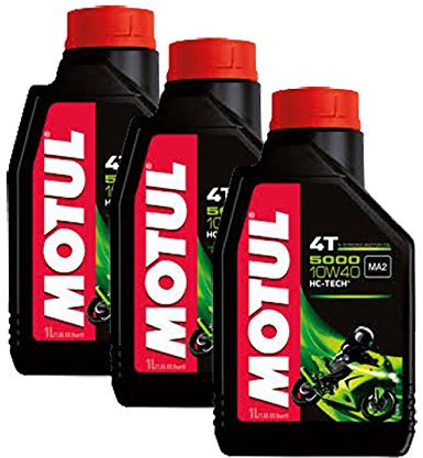 3 Litri MOTUL Olio Motore 5000 10w 40 4T HC Tech