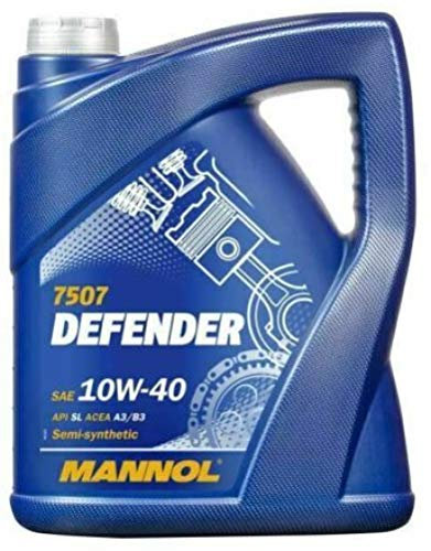 Mannol Defender 10W40 A3/B3 Teilsynthetisches Motorenöl, 5 Liter