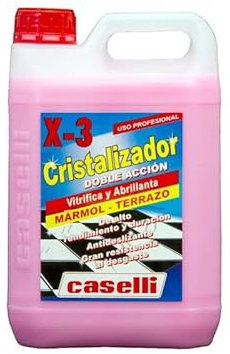 Caselli X3 Cristalizador rosa vitrifica y abrillanta el suelo al mismo tiempo para marmol y terrazo 5L