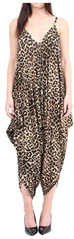 WearAll Women's Lagenlook Strappy Baggy Harem Jumpsuit Dress Top Playsuit Cami 10-20