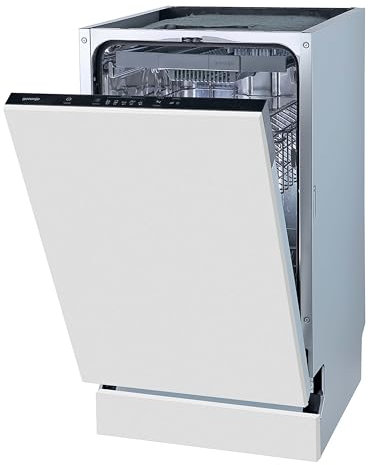 Gorenje GV 520 E10 Lave-vaisselle entièrement intégré, 45 cm, 11 couverts, 3 paniers, 5 programmes, panier supérieur réglable en hauteur, protection anti-débordement, intégré, en acier inoxydable,