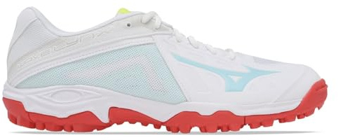 Mizuno Herren Wave Lynx Feldhockey-Schuh, White/Clearwater/Cayenne, 36.5 EU